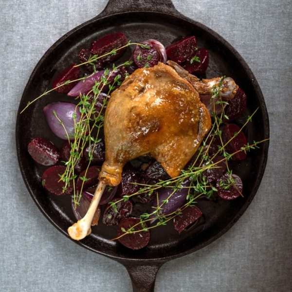 Goose leg confit